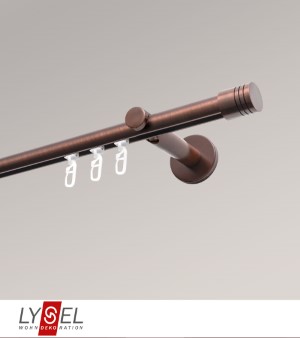 Lysel - SET Opal Innenlauf 160cm Trger offen mit Endstcke Zylinder in Bronze