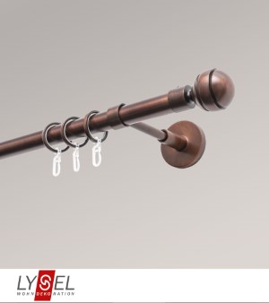 Lysel - SET Opal 160cm Trger geschlossen mit Endstcke Kugel in Bronze