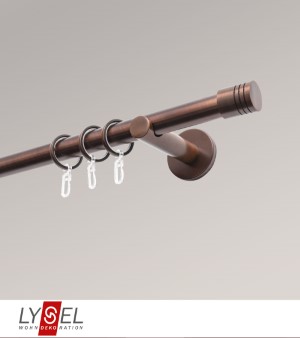 Lysel - SET Opal 160cm Trger offen mit Endstcke Zylinder in Bronze