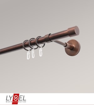 Lysel - SET Opal 160cm Trger geschlossen mit Endstcke Zylinder in Bronze