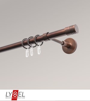 Lysel - SET Opal 160cm Trger geschlossen mit Endstcke Zylinder in Bronze